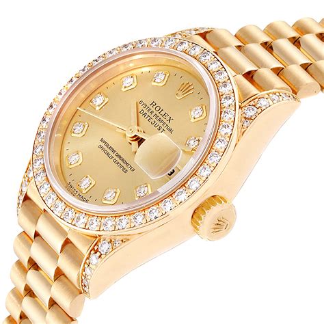 rolex women's diamond watches|rolex lady datejust 26mm.